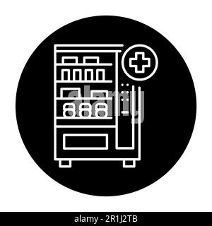 Icône de la ligne de couleur du distributeur automatique médical.Pictogramme pour page Web, application mobile, Promo. Illustration de Vecteur