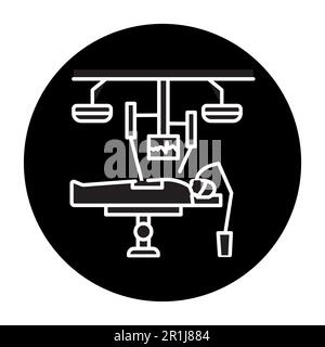Icône de la ligne de couleur de chirurgie robotique.Pictogramme pour page Web, application mobile, Promo. Illustration de Vecteur