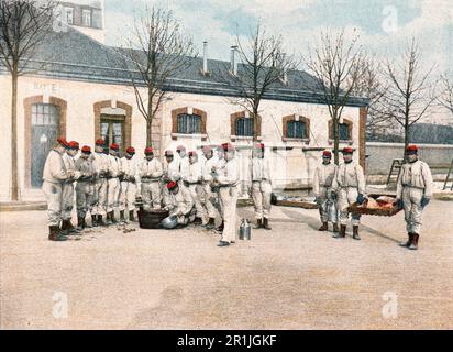 Images prises de la vie d'un soldat, un album militaire français datant de 1890, intitulé « l'Album militaire » Banque D'Images