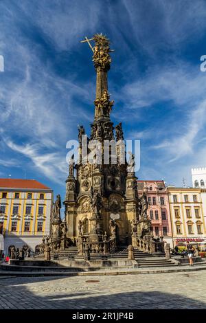 OLOMOUC, TCHÉQUIE - 10 SEPTEMBRE 2021 : colonne de la Sainte Trinité à Olomouc, République tchèque Banque D'Images