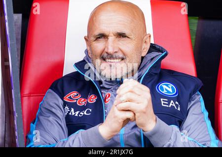 Monza, Italie. 14th mai 2023. L'entraîneur en chef Luciano Spalletti (SSC Napoli) pendant le championnat italien série Un match de football entre AC Monza et SSC Napoli sur 14 mai 2023 au stade U-Power de Monza, Italie - photo Morgese-Rossini/DPPI crédit: DPPI Media/Alay Live News Banque D'Images