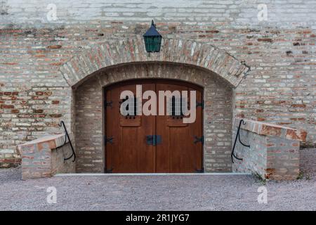 Ancienne porte de Spilberk, château de Brno, République Tchèque Banque D'Images