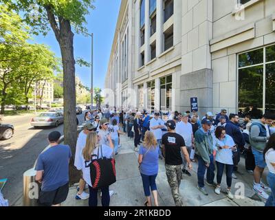 Nova York, États-Unis. 14th mai 2023. (SPO) rayons TB vs NY Yankees pour LE BASEBALL MLB. 14 mai 2023, New York, Etats-Unis: Mouvement des fans pour le match entre TB Rays et NY Yankees dans la Ligue majeure de baseball (MLB), au Yankee Stadium, situé dans le Bronx à New York. Credit: Leco Viana/Thenews2 (Credit image: © Leco Viana/TheNEWS2 via ZUMA Press Wire) USAGE ÉDITORIAL SEULEMENT! Non destiné À un usage commercial ! Crédit : ZUMA Press, Inc./Alay Live News Banque D'Images