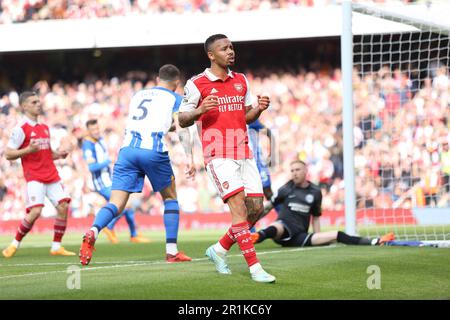 Londres, Royaume-Uni. 14th mai 2023. Gabriel Jesus d'Arsenal lors du match de Premier League entre Arsenal et Brighton et Hove Albion au stade Emirates, Londres, Angleterre, le 14 mai 2023. Photo de Joshua Smith. Utilisation éditoriale uniquement, licence requise pour une utilisation commerciale. Aucune utilisation dans les Paris, les jeux ou les publications d'un seul club/ligue/joueur. Crédit : UK Sports pics Ltd/Alay Live News Banque D'Images