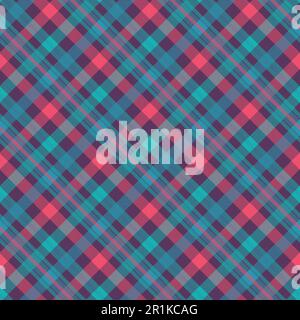 Motif vectoriel sans couture couleur tartan. Chemise en flanelle. Arrière-plan en tissu à carreaux rouges et bleus Illustration de Vecteur