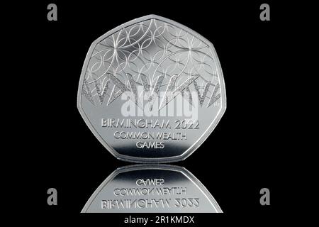 2022 50p commémorer le Royaume-Uni accueillant les Jeux du Commonwealth Banque D'Images