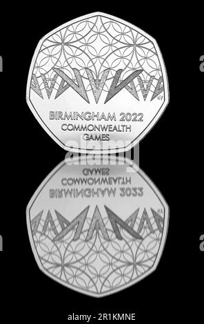 2022 50p pour célébrer les Jeux du Commonwealth de retour au Royaume-Uni Banque D'Images