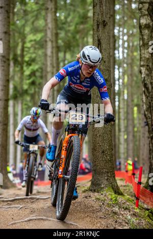 Nove Mesto Na Morave, République tchèque. 14 mai 2023. Palet PIETERSE d'ALPECIN-DECEUNINCK (NED) lors de la coupe du monde UCI MTB 2023, XCO cyclisme sur 14 mai 2023 à Nove Mesto Na Morave, République Tchèque - photo Javier Martinez de la Puente/Zubiko Photographie/DPPI crédit: DPPI Media/Alay Live News Banque D'Images