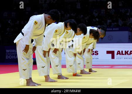 Stade Ali Bin Hamad Al Attiyah, Doha, Qatar. 14th mai 2023. Japan team group (JPN), 14 MAI 2023 -Judo : Championnats du monde de judo Doha 2023 équipes mixtes finale au stade Ali Bin Hamad Al Attiyah, Doha, Qatar. Crédit: Naoki Nishimura/AFLO SPORT/Alay Live News Banque D'Images