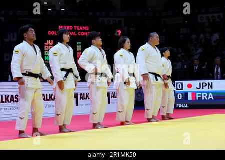 Stade Ali Bin Hamad Al Attiyah, Doha, Qatar. 14th mai 2023. Japan team group (JPN), 14 MAI 2023 -Judo : Championnats du monde de judo Doha 2023 équipes mixtes finale au stade Ali Bin Hamad Al Attiyah, Doha, Qatar. Crédit: Naoki Nishimura/AFLO SPORT/Alay Live News Banque D'Images