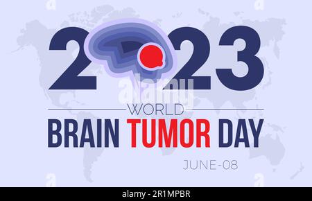 2023 concept World Brain Tumor Day vecteur illustration modèle de bannière de sensibilisation Illustration de Vecteur