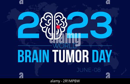 2023 concept World Brain Tumor Day vecteur illustration modèle de bannière de sensibilisation Illustration de Vecteur