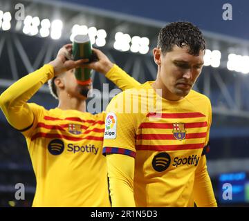 Sabadell, Barcelone, Espagne. 14th mai 2023. Barcelone Espagne 14.05.2023 Andreas Christensen (FC Barcelone) regarde pendant la Liga Santander entre le FC Barcelone et Espanyol au stade RCDE le 14 mai 2023 à Barcelone. (Credit image: © Xavi Urgeles/ZUMA Press Wire) USAGE ÉDITORIAL SEULEMENT! Non destiné À un usage commercial ! Crédit : ZUMA Press, Inc./Alay Live News Banque D'Images
