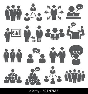 Icônes de professionnels sur fond blanc Illustration de Vecteur