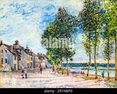 Alfred Sisley, peinture paysagère, la Seine À Bougival, 1876-1877 Banque D'Images