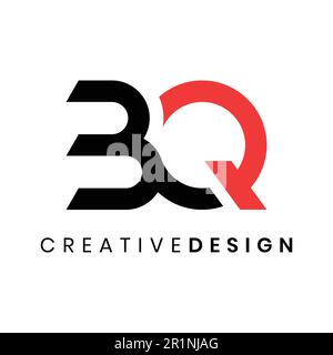 Lettre moderne unique BQ logo design vecteur Illustration de Vecteur
