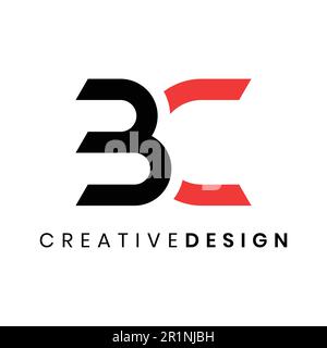 Minimaliste lettre abstraite logo BC vecteur Illustration de Vecteur