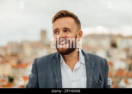 Homme à barbe Banque D'Images