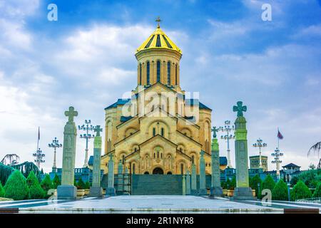 Sameba, la cathédrale Holy Trinity de Tbilissi, Géorgie Banque D'Images