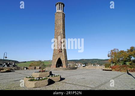 Monument de la grève générale, Seconde Guerre mondiale, monument de la grève nationale, monument de la guerre, Wiltz, Luxembourg Banque D'Images