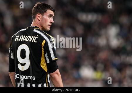 Dusan Vlahovic de Juventus FC pendant la série Un match de football entre Juventus FC et US Cremonese au stade Juventus de Turin (Italie), 14 mai, 2 Banque D'Images