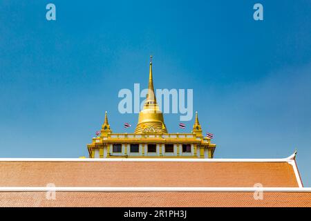 Phu Khao Thong, Chedi sur la montagne d'or, Wat Saket, Temple de la montagne d'or, Wat Saket Ratcha Maha Wihan, Bangkok, Thaïlande, Asie Banque D'Images
