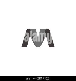 lettre mv 3d dégradé géométrique logo vecteur Illustration de Vecteur