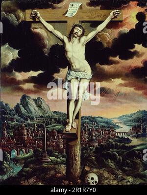 Christ sur la croix Date: 1575/1625 artiste: Flamand auteur inconnu Banque D'Images