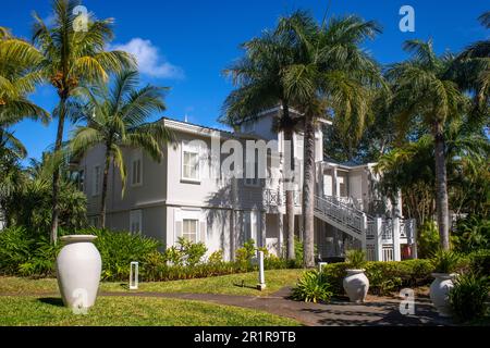 Heritage le Telfair hôtel de luxe cinq étoiles dans le sud de l'île Maurice à la plage de Bel ombre, île Maurice. Banque D'Images