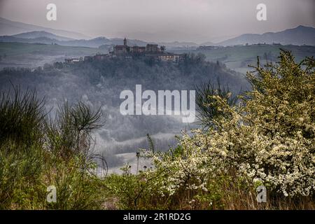 Village perché, Brignano Frascata, Alessandria, Piémont, Italie Banque D'Images