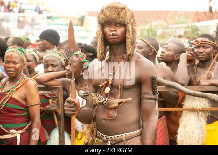 Jos, Nigéria. 12th mai 2023. Nzem Berom guerrier sans peur, Jos, plateau Nigeria. Banque D'Images