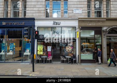 Londres - Mai 2023: ITSU restaurant où Alexander Litvinenko aurait été empoisonné en 2006 Banque D'Images