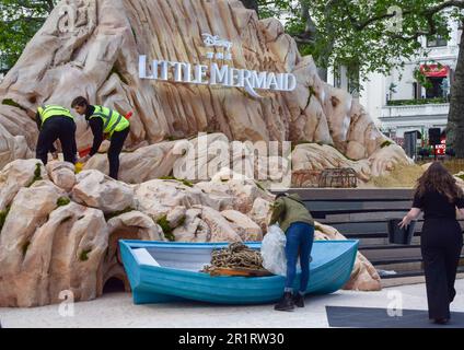 Londres, Angleterre, Royaume-Uni. 15th mai 2023. Les préparatifs sont en cours pour la première britannique de la petite Sirène de Disney à Odeon Leicester Square. (Credit image: © Vuk Valcic/ZUMA Press Wire) USAGE ÉDITORIAL SEULEMENT! Non destiné À un usage commercial ! Banque D'Images