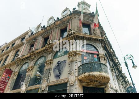 MEXICO - mai 2023 partie du Museo del Estanquillo façade dans une journée ensoleillée à Mexico. Photo de haute qualité Banque D'Images