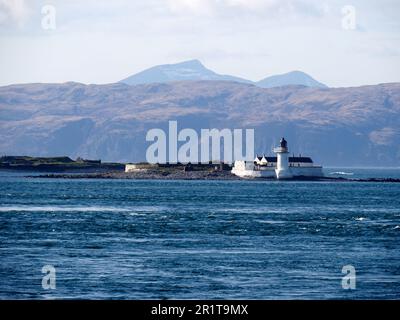 Phare, Flada, Slate isles, Écosse Banque D'Images