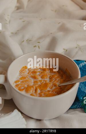 petit déjeuner au lit Banque D'Images