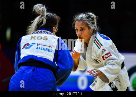 Doha, Qatar, 8 mai 2023. Odette Giuffrida, d'Italie, en action chez les femmes -52kg pendant les Championnats du monde de judo 2023 - jour 2 à Doha, Qatar. 8 mai 2023. Crédit : Nikola Krstic/Alay Banque D'Images