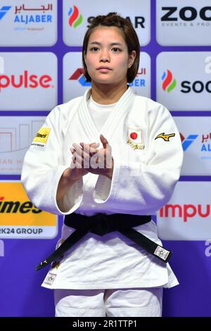 Doha, Qatar, 8 mai 2023. Uta Abe du Japon posant sur le podium lors de la cérémonie de remise des médailles de Women's -52k pendant les Championnats du monde de judo 2023 - jour 2 à Doha, Qatar. 8 mai 2023. Crédit : Nikola Krstic/Alay Banque D'Images