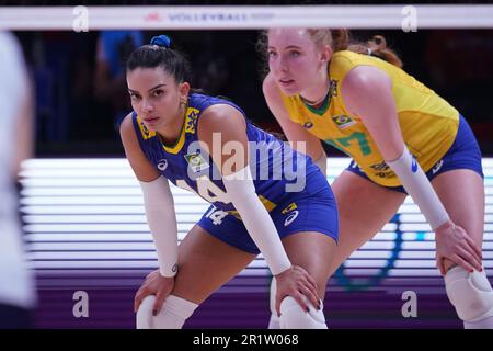 ANKARA, TURKIYE - JULY 13, 2022: Araujo Natalia in Brazil vs Japan VNL Quarter Final match in Ankara Arena Stock Photo