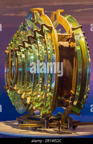 Angels Gate Lighthouse Lens, Los Angeles Maritime Museum, San Pedro, Californie du Sud, États-Unis Banque D'Images