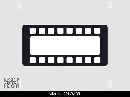 Pellicule de cinéma sur fond blanc. Film négatif vierge. 35mm cadre de diapositive de film. Cadres de cinéma ou de photo. Long cadre de film rétro. Vecteur il Illustration de Vecteur