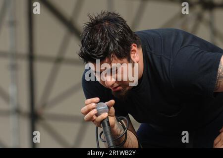 Milan Italie 2006-06-04 :Chino Moreno chanteur et guitariste de Deftones concert live à l'Idroscalo, Gods of Metal 2006 Banque D'Images