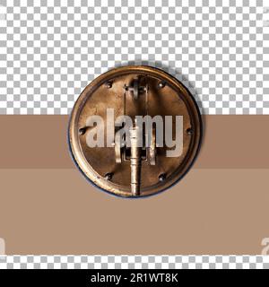 Ancien canon sur roues, vue rapprochée isolée Banque D'Images