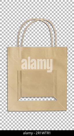 Sac en papier kaki Uni pour votre projet d'actifs. Banque D'Images