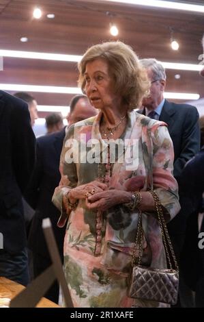 Houston, États-Unis. 15th mai 2023. Son Altesse Royale émérite la reine Sofia d'Espagne assiste à l'événement nocturne de Vocento à l'hôtel C. Baldwin à Houston, Texas, lundi, 15 mai 2023. L'événement est organisé pour que les professionnels de l'industrie des services alimentaires puissent établir des liens commerciaux entre l'Espagne et le Texas. (Photo de Jennifer Lake/SIPA USA) crédit: SIPA USA/Alay Live News Banque D'Images