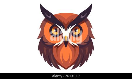 Logo Owl. Illustration vectorielle isolée sur fond blanc. Illustration de Vecteur