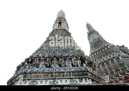 La tour centrale du Wat Arun ('Temple de l'Aube') à Bangkok, Thaïlande, Banque D'Images