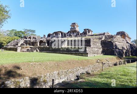 Les incroyables ruines de la jungle du Chiapas, au Mexique, étaient l'une des plus grandes villes de l'ancienne civilisation maya Banque D'Images