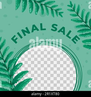 Solde final et remises, promotion cadre transparent Illustration de Vecteur