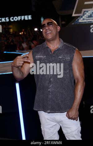 Mexico, Mexique. 15th mai 2023. L'acteur américain vin Diesel assiste au tapis rouge de la première du film Fast X au Cinepolis Toreo Parque Central. Sur 15 mai 2023 à Mexico, Mexique. (Credit image: © Carlos Tischler/eyepix via ZUMA Press Wire) USAGE ÉDITORIAL SEULEMENT! Non destiné À un usage commercial ! Crédit : ZUMA Press, Inc./Alay Live News Banque D'Images